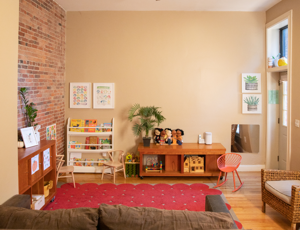 Melissa uses her living room as her primary home daycare space