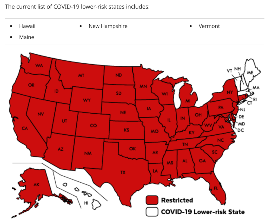 COVID Risk Map by State